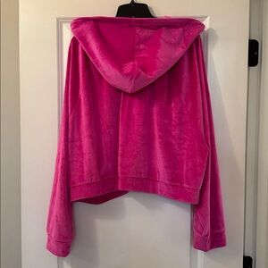 Victoria’s Secret Velour Front Zip Hoodie XXL in Bali Orchid color